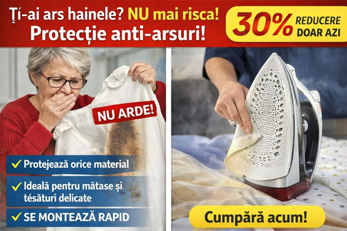 Protecție pentru fierul de călcat – talpă anti-arsuri pentru țesături delicate